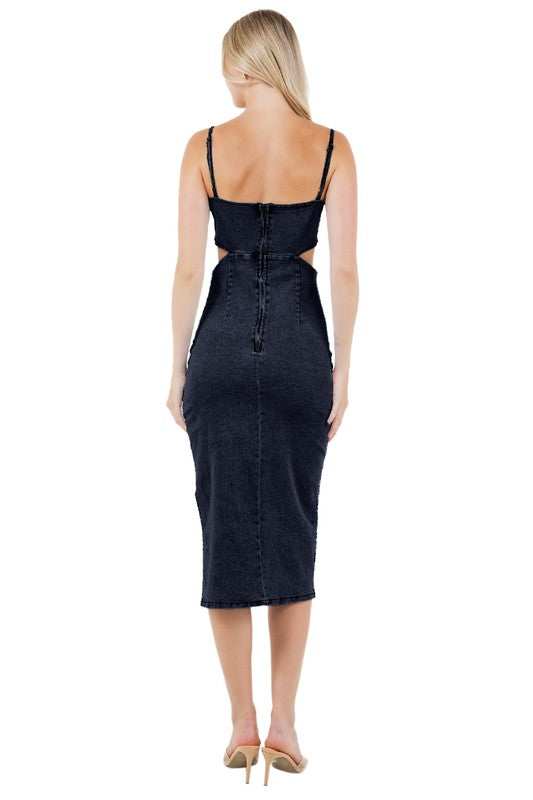 DENIM MAXI DRESS