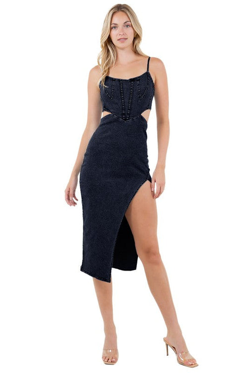 DENIM MAXI DRESS