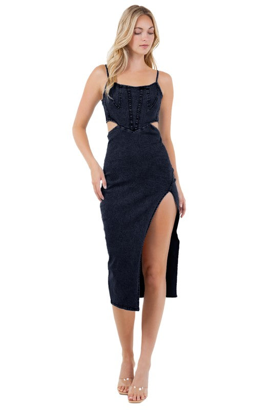 DENIM MAXI DRESS