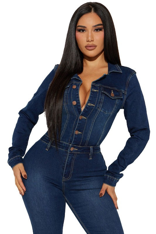 DENIM SEXY JUMPSUIT