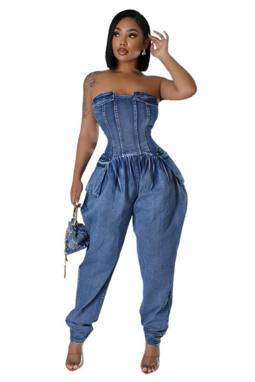 DENIM JUMPSUIT