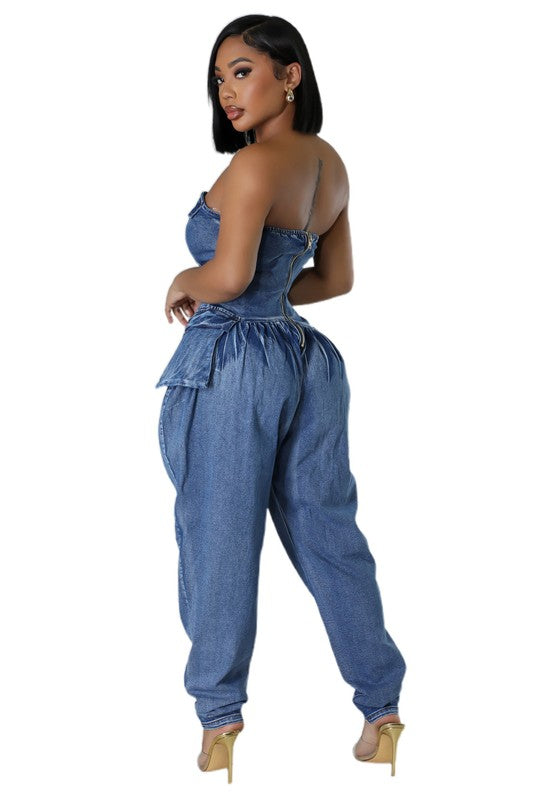 DENIM JUMPSUIT