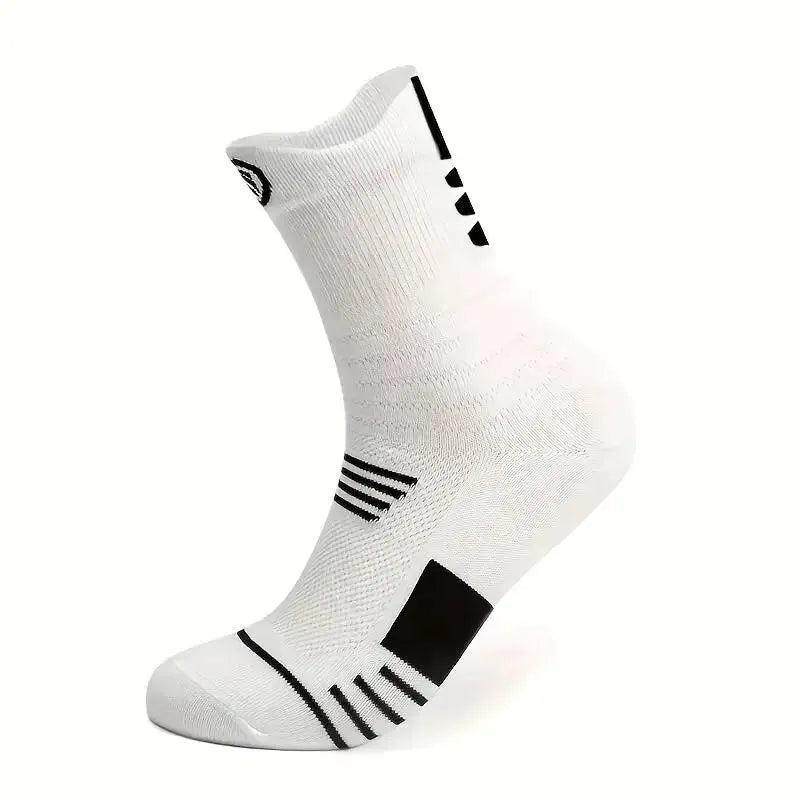 3 Pairs Men's Comfort Fit Cushion Performance Athletic Crew Socks For