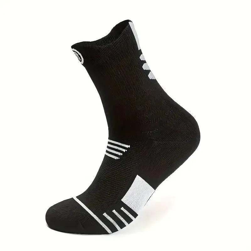 3 Pairs Men's Comfort Fit Cushion Performance Athletic Crew Socks For