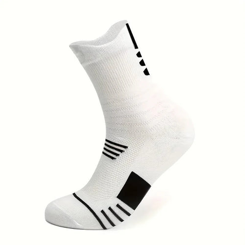 3 Pairs Men's Comfort Fit Cushion Performance Athletic Crew Socks For