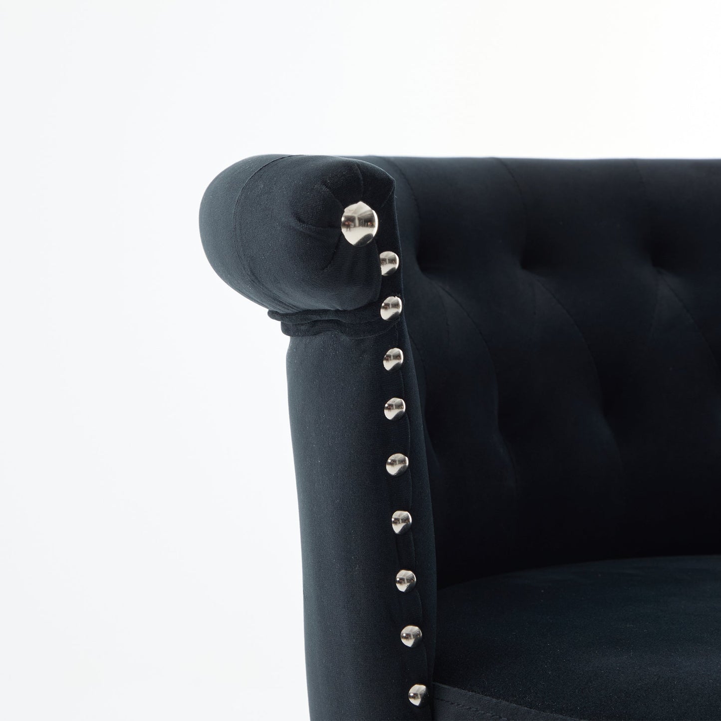 Velvet Bar Stool Set Adjustable Swivel Bar Stools with Silver