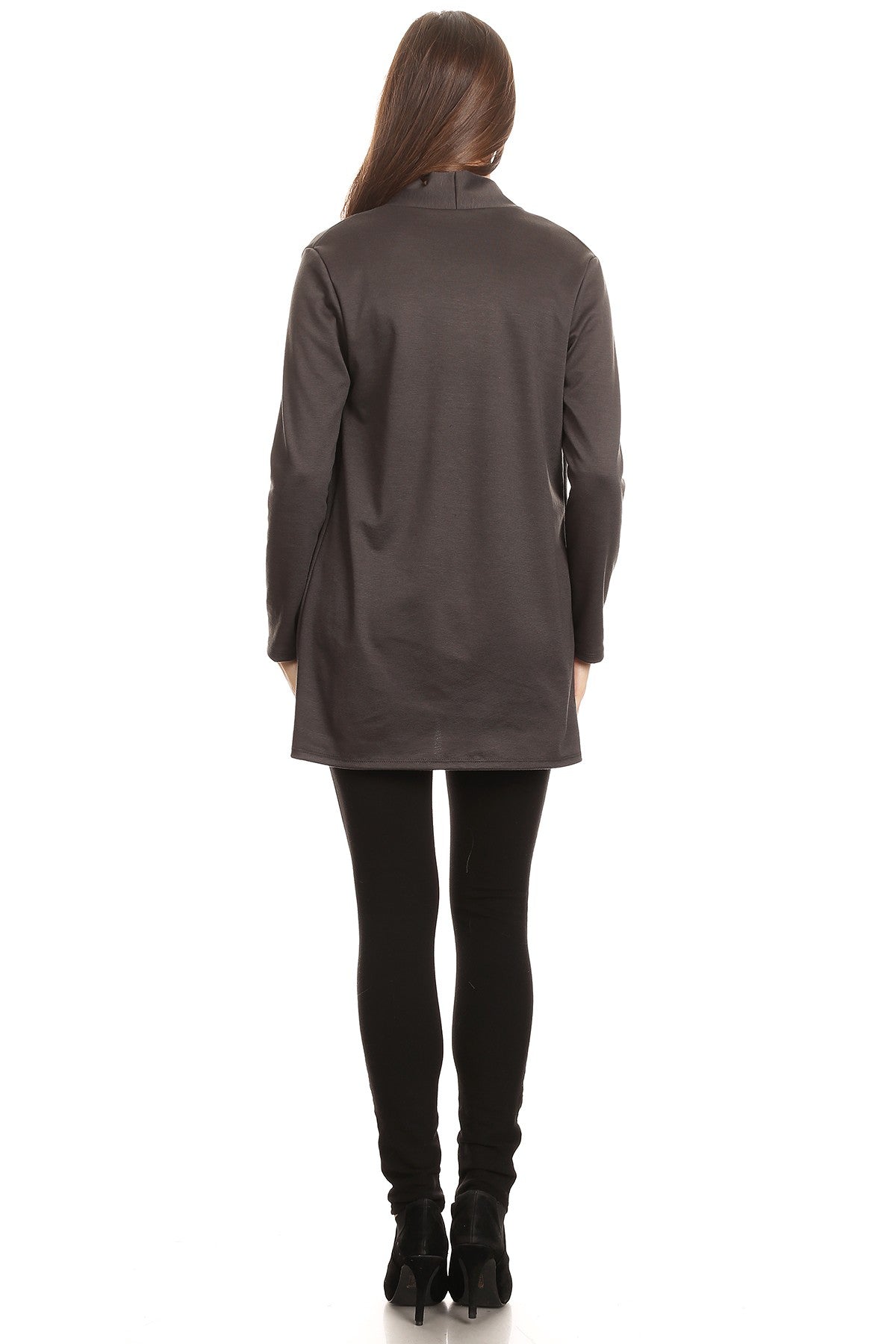 Solid Long Body Cardigan