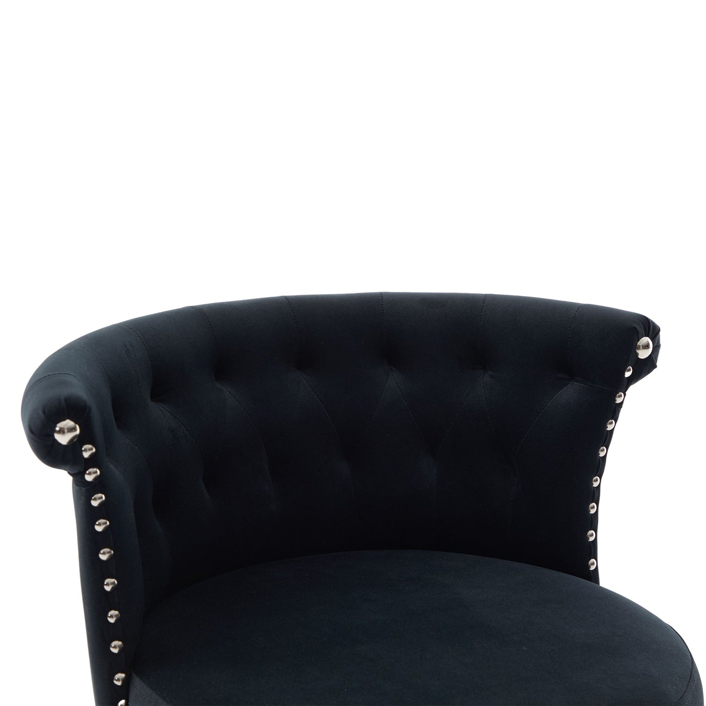 Velvet Bar Stool Set Adjustable Swivel Bar Stools with Silver